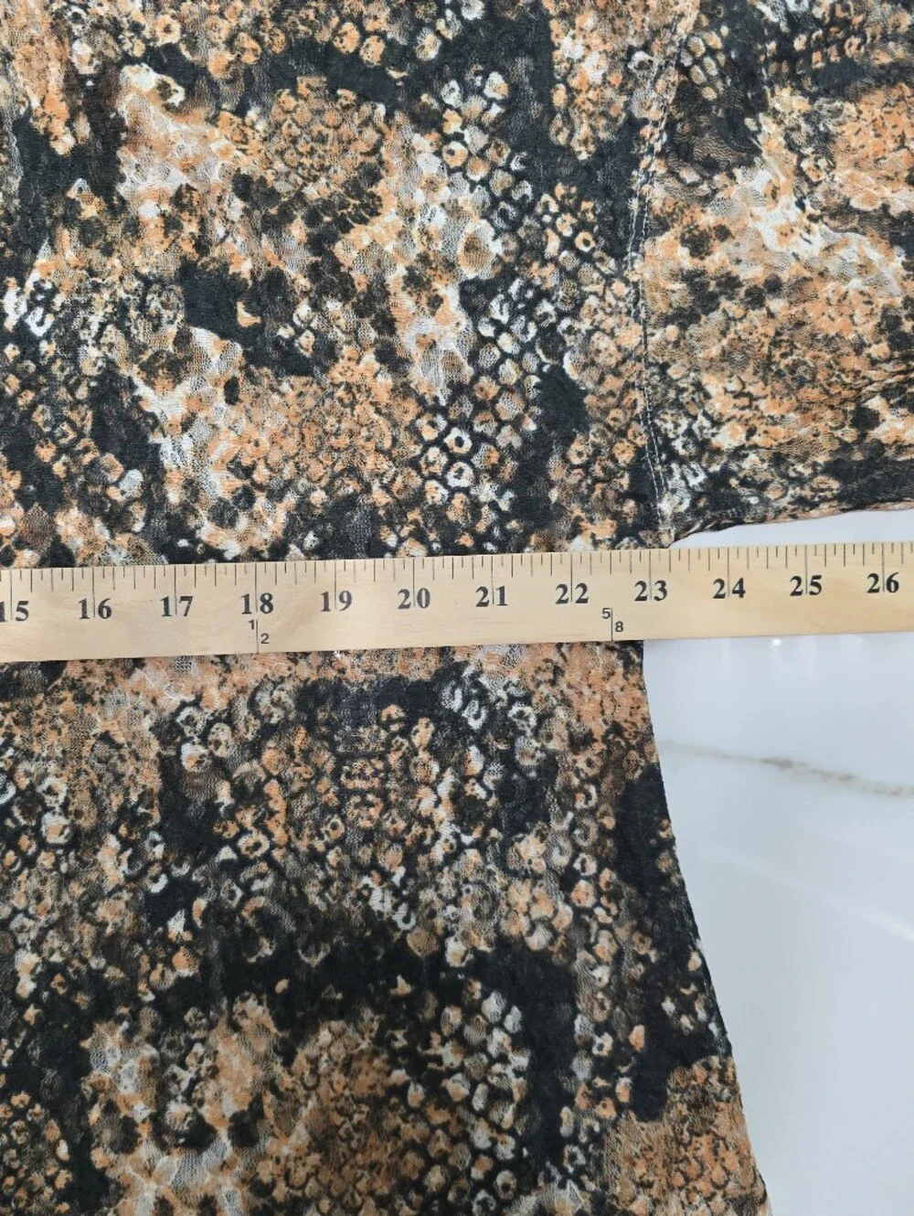Free People Out for the Night Snake Print Sheer Boho Blouse Small